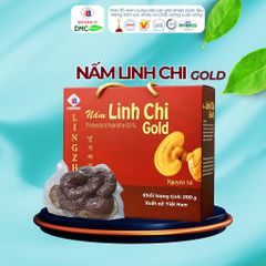 Nấm Linh Chi Gold Domesco Nguyên Tai Còn Nguyên Bào Tử Polysaccarid ≥ 0.1% Hộp 200gr