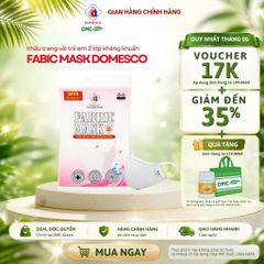 Khẩu Trang Vải Dành Cho Trẻ Em Fabric Mask Domesco 2 Lớp Kháng Khuẩn, Kháng Giọt Bắn