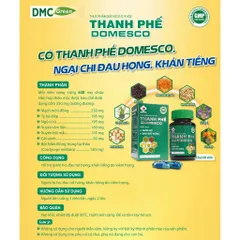 TPBVSK Hỗ Trợ Giảm Ho, Đau Họng, Khản Tiếng Do Viêm Họng Thanh Phế DMC Green Hộp 60 viên