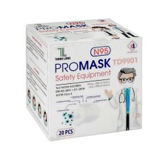Hộp 20 Khẩu Trang Y Tế N95 Promask Domesco Vải Không Dệt