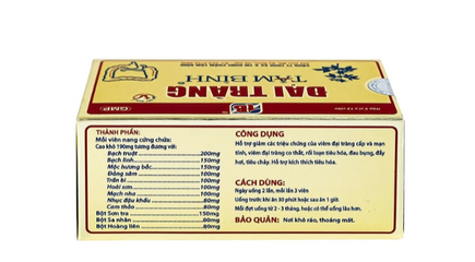 Viên giảm viêm đại tràng cấp và mãn tính Đại Tràng Tâm Bình (5 vỉ x 12 viên)