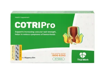 Viên uống bền thành mạch giảm trĩ Cotripro Thái Minh (2 vỉ x 10 viên)