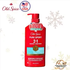 Dầu gội 2in1 Old Spice Pure Sport 2-in-1 Shampoo + Conditioner 650ml (Của Mỹ)