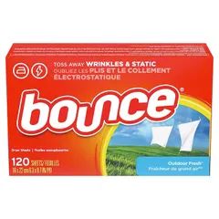 Giấy thơm quần áo Bounce Outdoor Fresh Dryer Sheets 120 tờ.