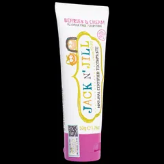 Kem đánh răng trẻ em (nuốt được, hương quả mọng và kem) - Jack N' Jill Berries & Cream 50g.