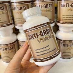 Viên uống Anti-Gray 7050 - Cải thiện tình trạng tóc bạc sớm & Cải thiện sự hình thành tóc bạc mới - 60 viên [Hàng nội địa Mỹ]
