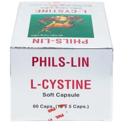 Viên nang mềm LCystine 500mg Phils Lin hỗ trợ trong viêm da, sạm da, tàn nhang (12 vỉ x 5 viên)