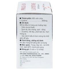 Viên nang mềm LCystine 500mg Phils Lin hỗ trợ trong viêm da, sạm da, tàn nhang (12 vỉ x 5 viên)