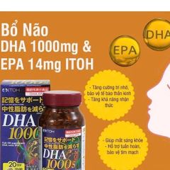 Viên Uống Bổ Não Itoh DHA 1000S Nhật Bản Chính Hãng - Hỗ Trợ Trí Nhớ, Não Bộ, Thị Lực & Tim Mạch