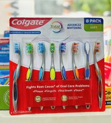🦷 Bàn chải Colgate Advanced Whitening Soft (Vỉ 8 cây) làm trắng răng, giao nhanh 2h