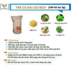 Trà Cà Gai Leo THÁI HƯNG Hạ men gan, mỡ gan, xóa mụn nhọt mẩn ngứa - Bịch 100 túi lọc 5g