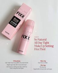 ✨ Xịt khóa nền SO Natural All Day Tight Make Up Setting Fixx 75ml giữ lớp nền bền màu, giao nhanh