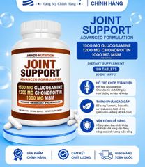 Hàng Mỹ Chính Hãng - Arazo Nutrition Joint Support Advanced Formula 180 Viên | Glucosamine 1500mg, Chondroit, MSM Hỗ Trợ Xương Khớp