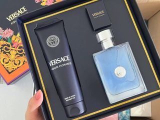 Set Nước Hoa Versace Pour Homme EDT Nam Tính Lưu Hương Lâu (100ml + Sữa Tắm 150ml + Mini 5ml) 🏷️