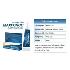 Gel diệt kiến MAXFORCE QUANTUM 0.03%, hiệu quả diệt kiến phổ biến, sản phẩm BAYER, tuýp 12g 779572