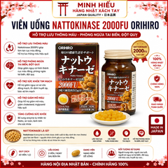 Viên Uống Nattokinase Orihiro 2000FU Nhật Bản – Hỗ Trợ Phòng Ngừa Đột Quỵ, Hỗ Trợ Tuần Hoàn Máu, Bảo Vệ Tim Mạch