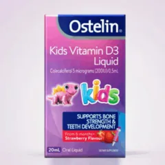 Vitamin D3 dạng nước dành cho trẻ từ 6 tháng - 12 tuổi Ostelin Kids Vitamin D3 Liquid 20 mL - Hỗ trợ hệ miễn dịch & Phòng ngừa hội chứng còi xương ở trẻ