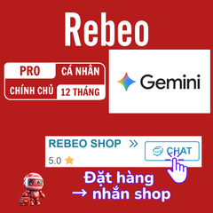 Nâng Cấp Gemini Pro Cá Nhân (Google AI Pro) 12 Tháng Chính Chủ Tại RebeoShop