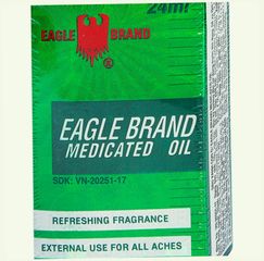 (Cao Cấp) Dầu Gió Xanh Singapore Con Ó Eagle Brand 24ml Giảm Đau, Cảm Lạnh, Trị Côn Trùng Sản Phẩm Chăm Sóc Sức Khỏe Hữu Ích Cao Cấp Nội Địa