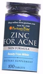 (Hàng Chất) Viên kẽm hỗ trợ chăm sóc mụn Zinc for Acne Puritan's Pride 100 viên của Mỹ Cải thiện tình trạng mụn và làm sạch da hiệu quả Chính Hãng Nội Địa Nhập Khẩu Uy Tín