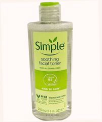 (Bản Mới) Nước Hoa Hồng Simple Kind to Skin Soothing Facial Toner 200ml Chăm Sóc Da Nhạy Cảm, Làm Sạch, Cân Bằng Độ PH, Không Chất Bảo Quản Nhập Khẩu Hàng Chuẩn
