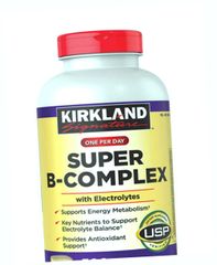 (Chính Hãng) Vitamin B tổng hợp Super B-Complex Kirkland 500 viên Tăng cường sức khỏe, hỗ trợ năng lượng và giảm căng thẳng hiệu quả Mẫu Mới Nội Địa Hàng Chuẩn