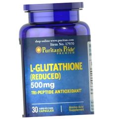 (Bản Mới) Viên uống Puritan's Pride Premium L-Glutathione 500mg Hỗ trợ trắng da và tăng cường hệ miễn dịch Sản phẩm chăm sóc sức khỏe tự nhiên từ Mỹ Chính Hãng Mẫu Mới Nội Địa