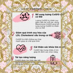 (Cao Cấp) Viên uống Blackmores CoQ10 150Mg Hỗ trợ tim mạch, tăng cường năng lượng, 30 viên, sản phẩm chính hãng từ Úc. Uy Tín