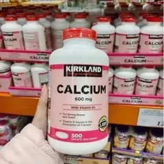 Viên uống Kirkland Signature Calcium 600 mg with Vitamin D3 500 viên - Hấp thụ Calci hiệu quả & Phòng ngừa loãng xương - S/P Chuẩn Mỹ