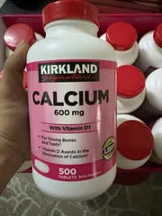 Viên uống Kirkland Signature Calcium 600 mg with Vitamin D3 500 viên - Hấp thụ Calci hiệu quả & Phòng ngừa loãng xương - S/P Chuẩn Mỹ