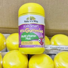 Kẹo gum bổ sung Vitamin Nature's Way Kids Smart Vita Gummies Multi-Vitamin Plus 60 viên - Hỗ trợ sức khỏe cho trẻ từ 2 tuổi trở lên - SP Chuẩn Úc