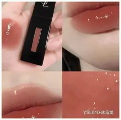 (Bản Mới) [ không hộp ] Son Kem Yves Saint Laurent YSL Vinyl Cream Lip Stain 610 Nude Champion Màu Nude Cam Mẫu Mới Chính Hãng