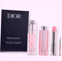 (Cao Cấp) [ không hộp ] Set Son Dưỡng Dior Addict Natural Glow Lip Essentials 3 Món Nội Địa Đầy Đủ