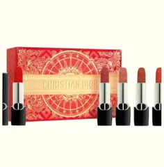 (Hàng Chất) Set Son Dior Rouge Dior Velvet Finish Sắc Đẹp Thượng Hạng Bộ 5 Màu: Đỏ Tươi 999, Hồng Khô 720, Hồng San Hô 217, Đỏ Nâu 228, Cam Đất 188 Nội Địa Cao Cấp