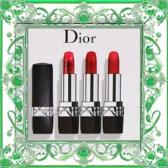 (Bản Mới) Set Son Dior Rouge Dior Lipstick Màu 999 Satin, Matte, Velvet Bộ 3 Thỏi Son Cao Cấp Từ Pháp, Đầy Đủ