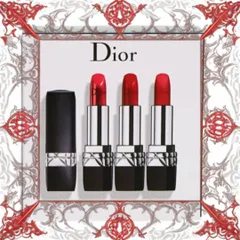 (Nhập Khẩu) [ nobox ] Set Son Dior Rouge Dior Lipstick Màu 999 Satin, 999 Matte, 999 Velvet ( 3 x 3.5g) Uy Tín