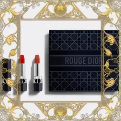 (Bản Mới) Set Son Dior Rouge Dior Duo Bộ Sưu Tập Màu 999 Đỏ Quyến Rũ & 840 Hồng Nhẹ Son Môi Cao Cấp Sang Trọng Dành Cho Phụ Nữ Đầy Đủ