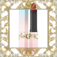 (Nhập Khẩu) Set Son Yves Saint Laurent YSL The Slim 1966 Đỏ Đất + Loveshine Candy Glow 7B Hồng Nude Valentine's Day 353518 Chính Hãng