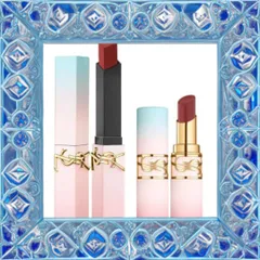 (Cao Cấp) Set Son Yves Saint Laurent YSL The Slim 1966 Đỏ Đất + Loveshine Candy Glow 7B Hồng Nude Valentine's Day 353522 Đầy Đủ