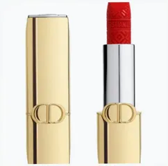 (Hàng Chất) Son Lì Dior Rouge Lipstick Limited Edition Golden Case 772 Velvet Finish Màu Đỏ Tươi Nội Địa Cao Cấp
