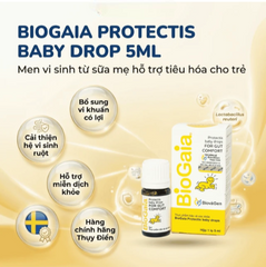 BioGaia Protectis Baby Drops 5ml - Men Vi Sinh Hỗ Trợ Cân Bằng Hệ Vi Sinh Đường Ruột Cho Trẻ