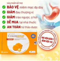 Viên hỗ trợ bảo vệ niêm mạc dạ dày CumarGold Nano Curcumin New CVI (4 vỉ x 10 viên)