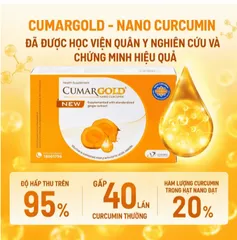 Viên hỗ trợ bảo vệ niêm mạc dạ dày CumarGold Nano Curcumin New CVI (4 vỉ x 10 viên)