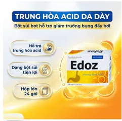 Bột sủi bọt hỗ trợ trung hòa acid dạ dày Edoz DHG (24 gói x 2g)