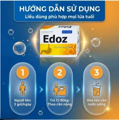 Bột sủi bọt hỗ trợ trung hòa acid dạ dày Edoz DHG (24 gói x 2g)