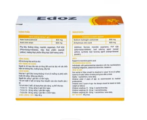 Bột sủi bọt hỗ trợ trung hòa acid dạ dày Edoz DHG (24 gói x 2g)