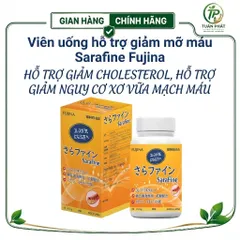 Viên Uống Sarafine Fujina - Hỗ Trợ Giảm Mỡ Máu, Kiểm Soát Cholesterol, Bảo Vệ Tim Mạch - Hộp 80 Viên Nhật Bản
