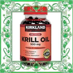 (Đẳng Cấp) Viên uống dầu tôm Kirkland Signature Krill Oil 500mg Hỗ trợ sức khỏe tim mạch từ tinh dầu nhuyễn thể Nam Cực, 160 viên Chính Hãng