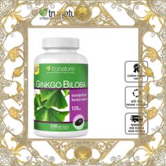 (Cao Cấp) Viên uống Trunature Ginkgo Biloba 120mg Hỗ trợ tuần hoàn não, tăng cường trí nhớ, giảm căng thẳng cho người sử dụng Chính Hãng