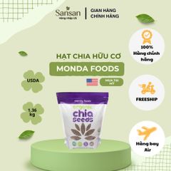Hạt Chia Hữu Cơ Monda Foods Organic Chia Seeds 1.36kg Không Gluten Giàu Chất Xơ Omega 3
